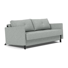 Load image into Gallery viewer, Cubed Queen Sleeper Sofa with Arms, 538 Melange Light Grey, sofa 3 4