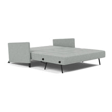 Load image into Gallery viewer, Cubed Queen Sleeper Sofa with Arms, 538 Melange Light Grey, bed 3 4