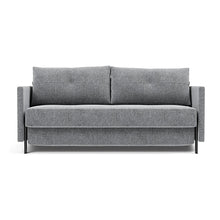 Load image into Gallery viewer, Cubed Queen Sleeper Sofa with Arms, 565 Twist Granite, sofa front