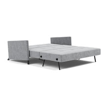 Load image into Gallery viewer, Cubed Queen Sleeper Sofa with Arms, 565 Twist Granite, bed 3 4