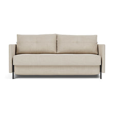 Load image into Gallery viewer, Cubed Queen Sleeper Sofa with Arms, 586 Phobos Latte, sofa front