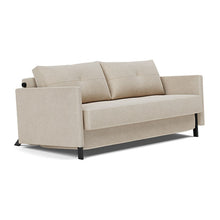 Load image into Gallery viewer, Cubed Queen Sleeper Sofa with Arms, 586 Phobos Latte, sofa 3 4