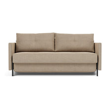 Load image into Gallery viewer, Cubed Queen Sleeper Sofa with Arms, 587 Phobos Mocha, sofa front