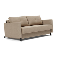 Load image into Gallery viewer, Cubed Queen Sleeper Sofa with Arms, 587 Phobos Mocha, sofa 3 4