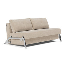 Load image into Gallery viewer, Cubed Queen Sleeper Sofa with Chrome Legs