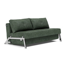Load image into Gallery viewer, Cubed Queen Sleeper Sofa with Chrome Legs