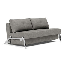 Load image into Gallery viewer, Cubed Queen Sleeper Sofa with Chrome Legs