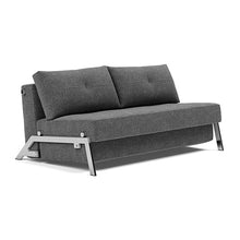 Load image into Gallery viewer, Cubed Queen Sleeper Sofa with Chrome Legs
