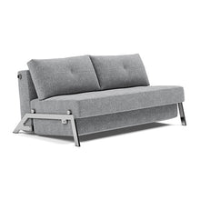 Load image into Gallery viewer, Cubed Queen Sleeper Sofa with Chrome Legs