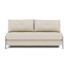Load image into Gallery viewer, Cubed Queen Sleeper Sofa with Chrome Legs