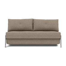 Load image into Gallery viewer, Cubed Queen Sleeper Sofa with Chrome Legs