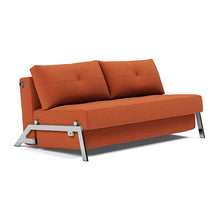 Load image into Gallery viewer, Cubed Queen Sleeper Sofa with Chrome Legs