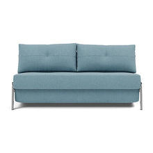 Load image into Gallery viewer, Cubed Queen Sleeper Sofa with Chrome Legs