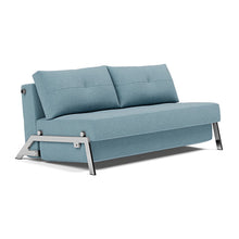 Load image into Gallery viewer, Cubed Queen Sleeper Sofa with Chrome Legs