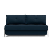 Load image into Gallery viewer, Cubed Queen Sleeper Sofa with Chrome Legs