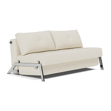 Load image into Gallery viewer, Cubed Queen Sleeper Sofa with Chrome Legs