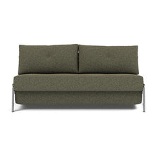 Load image into Gallery viewer, Cubed Queen Sleeper Sofa with Chrome Legs