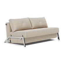 Load image into Gallery viewer, Cubed Queen Sleeper Sofa with Chrome Legs