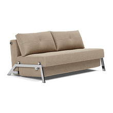 Load image into Gallery viewer, Cubed Queen Sleeper Sofa with Chrome Legs