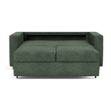 Load image into Gallery viewer, Innovation Living Neah Full Sleeper Sofa with Standard Arms - Avella Pine Green - bed front