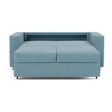 Load image into Gallery viewer, Innovation Living Neah Full Sleeper Sofa with Standard Arms - Mixed Dance Light Blue - bed front