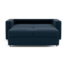 Load image into Gallery viewer, Innovation Living Neah Full Sleeper Sofa with Standard Arms - Mixed Dance Blue - bed front