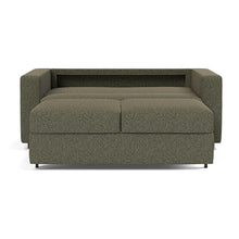 Load image into Gallery viewer, Innovation Living Neah Full Sleeper Sofa with Standard Arms - Boucle Forest Green - bed front