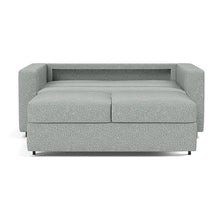 Load image into Gallery viewer, Innovation Living Neah Full Sleeper Sofa with Standard Arms - Melange Light Grey - bed front