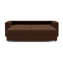 Load image into Gallery viewer, Innovation Living Neah King Sleeper Sofa Standard Arms - Taura Cappuccino - 03-bed-front