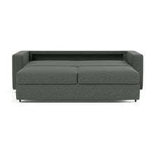 Load image into Gallery viewer, Innovation Living Neah King Sleeper Sofa Standard Arms - Boucle Charcoal - 03-bed-front