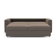 Load image into Gallery viewer, Innovation Living Neah King Sleeper Sofa Standard Arms - Boucle Taupe - 03-bed-front