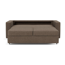 Load image into Gallery viewer, Neah Queen Sleeper Sofa with Standard Arms - 411 Esina Cedar Brown - 03 bed front