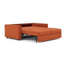 Load image into Gallery viewer, Neah Queen Sleeper Sofa with Standard Arms - 412 Esina Rust Orange - 04 bed 3 4