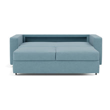 Load image into Gallery viewer, Neah Queen Sleeper Sofa with Standard Arms - 525 Mixed Dance Light Blue - 03 bed front