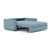 Load image into Gallery viewer, Neah Queen Sleeper Sofa with Standard Arms - 525 Mixed Dance Light Blue - 04 bed 3 4