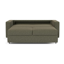 Load image into Gallery viewer, Neah Queen Sleeper Sofa with Standard Arms - 535 Boucle Forest Green - 03 bed front