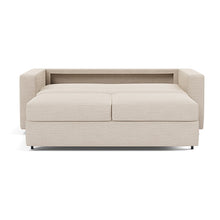 Load image into Gallery viewer, Neah Queen Sleeper Sofa with Standard Arms - 612 Blida Sand Grey - 03 bed front