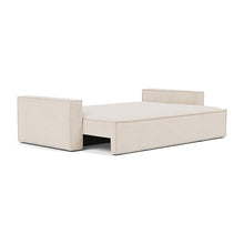 Load image into Gallery viewer, Newilla Sleeper Sofa with Standard Arms bed three-quarter view - 255 Adario Basmati