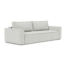 Load image into Gallery viewer, Newilla Sleeper Sofa with Standard Arms sofa three-quarter view - 256 Adario Fog