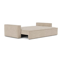 Load image into Gallery viewer, Newilla Sleeper Sofa with Standard Arms bed three-quarter view - 257 Adario Taupe