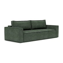 Load image into Gallery viewer, Newilla Sleeper Sofa with Standard Arms sofa three-quarter view - 281 Avella Pine Green