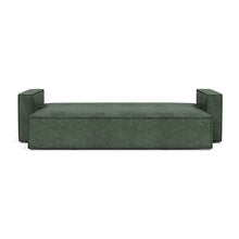 Load image into Gallery viewer, Newilla Sleeper Sofa with Standard Arms bed front view - 281 Avella Pine Green
