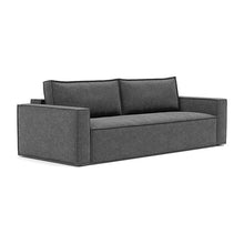 Load image into Gallery viewer, Newilla Sleeper Sofa with Standard Arms sofa three-quarter view - 350 Taura Deep Grey
