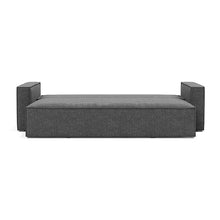 Load image into Gallery viewer, Newilla Sleeper Sofa with Standard Arms bed front view - 350 Taura Deep Grey