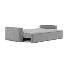 Load image into Gallery viewer, Newilla Sleeper Sofa with Standard Arms bed three-quarter view - 351 Taura Slate Grey