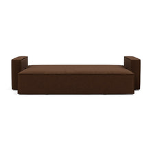Load image into Gallery viewer, Newilla Sleeper Sofa with Standard Arms bed front view - 359 Taura Cappuccino