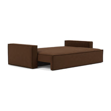Load image into Gallery viewer, Newilla Sleeper Sofa with Standard Arms bed three-quarter view - 359 Taura Cappuccino