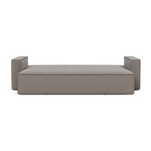 Load image into Gallery viewer, Newilla Sleeper Sofa with Standard Arms bed front view - 521 Mixed Dance Grey