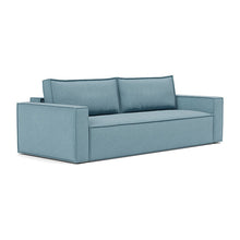 Load image into Gallery viewer, Newilla Sleeper Sofa with Standard Arms sofa three-quarter view - 525 Mixed Dance Light Blue