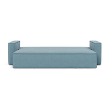 Load image into Gallery viewer, Newilla Sleeper Sofa with Standard Arms bed front view - 525 Mixed Dance Light Blue